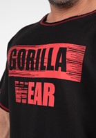 Gorilla Wear Wallace Workout Top - Zwart/Rood-2