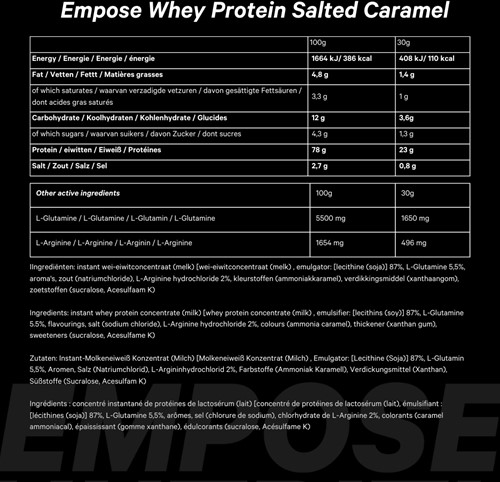 Empose Nutrition Whey Protein - Eiwit Poeder - Salted Caramel - 908 gram-3