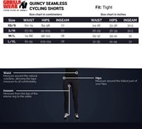 Women-size-chart-quincy-seamless-cycling-shorts