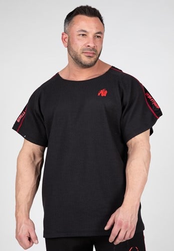 Gorilla Wear Buffalo Old School Workout T-Shirt - Zwart/Rood