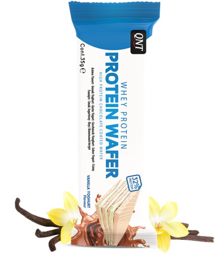 QNT Protein Wafer Bar - Eiwit Reep - 12 x 35 gr - Vanilla Yoghurt
