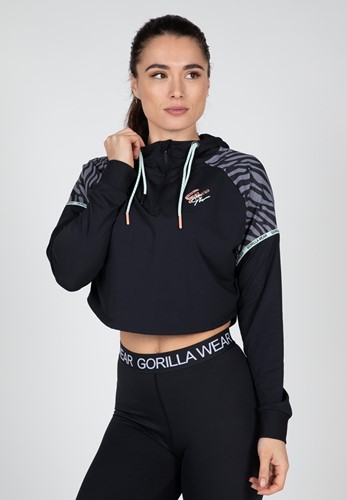 Gorilla Wear Zion Cropped Hoodie - Zwart - S