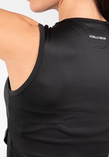 Gorilla Wear Estelle Twisted Crop Top - Zwart-2