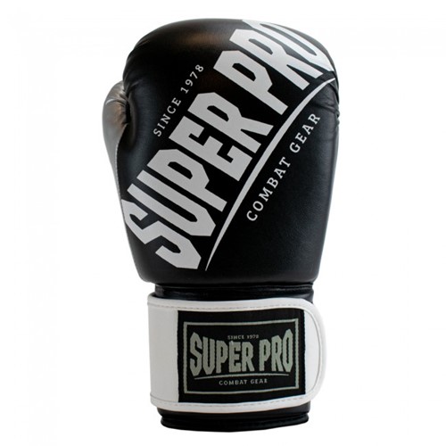 Super Pro Combat Gear Rebel (Kick)Bokshandschoenen - Zwart/Grijs/Wit-2