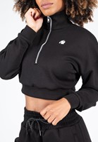 Gorilla Wear Ocala Cropped Half-Zip Sweatshirt - Zwart