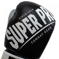 Super Pro Combat Gear Rebel (Kick)Bokshandschoenen - Zwart/Grijs/Wit