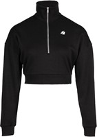 Gorilla Wear Ocala Cropped Half-Zip Sweatshirt - Zwart