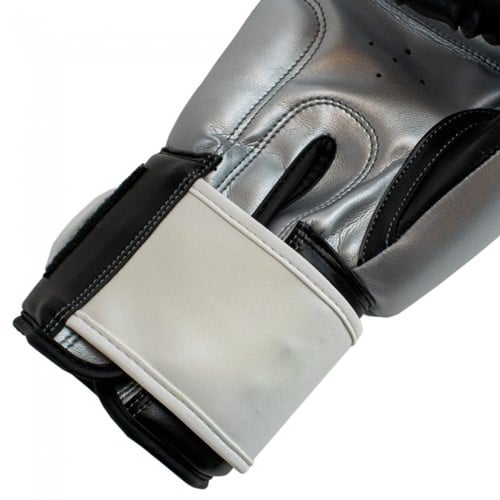 Super Pro Combat Gear Rebel (Kick)Bokshandschoenen - Zwart/Grijs/Wit